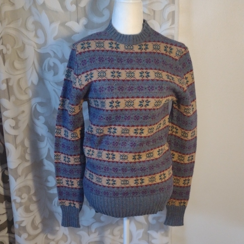 John Weitz Fair Isle Sweater. Sz S